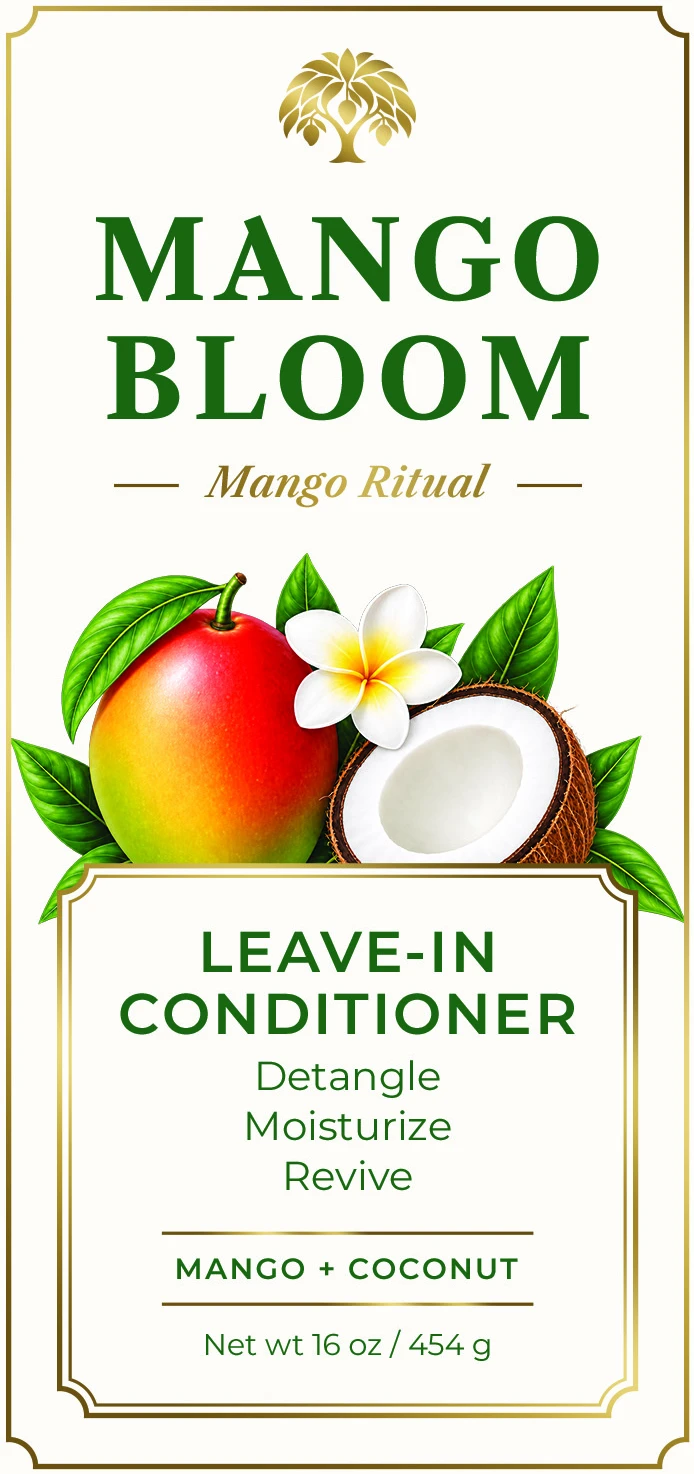 Mango Bloom Leave-In Conditioner label